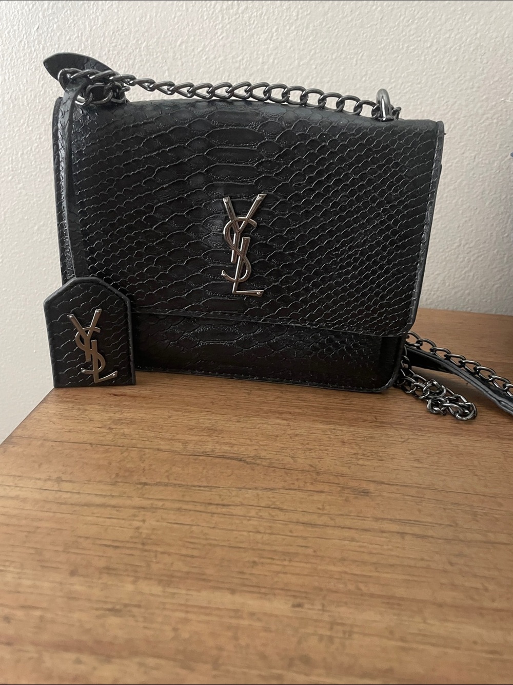 Crocodile Black Purse